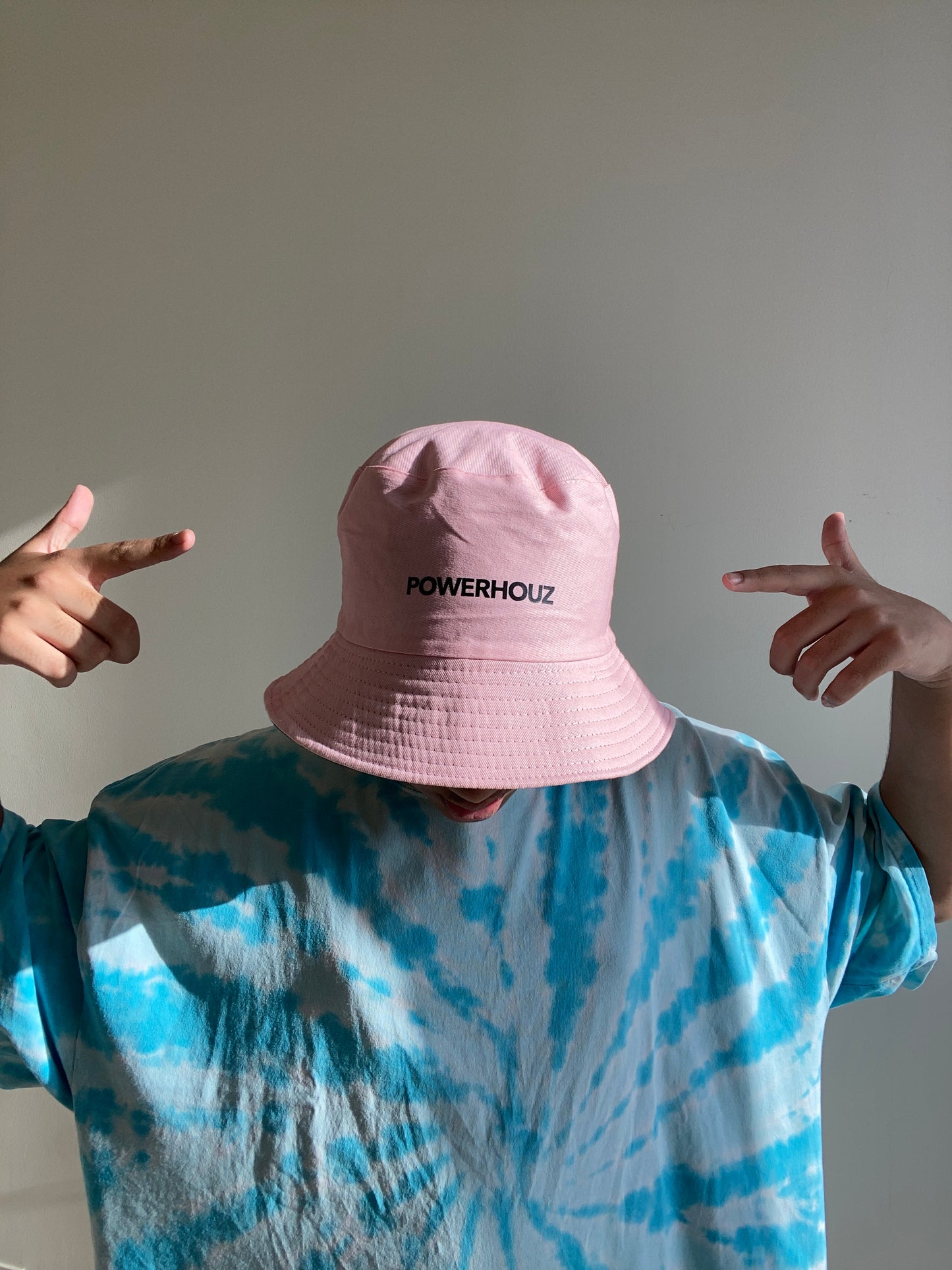 Pink and black bucket hot sale hat