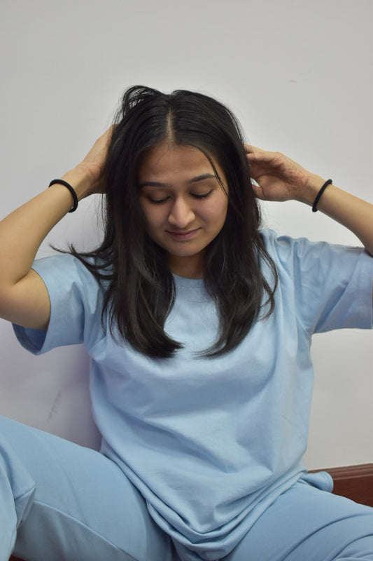 Baby Blue Oversized Tee