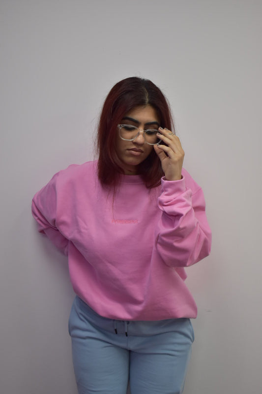 Powerhouz Hot Pink Embroided Sweatshirt